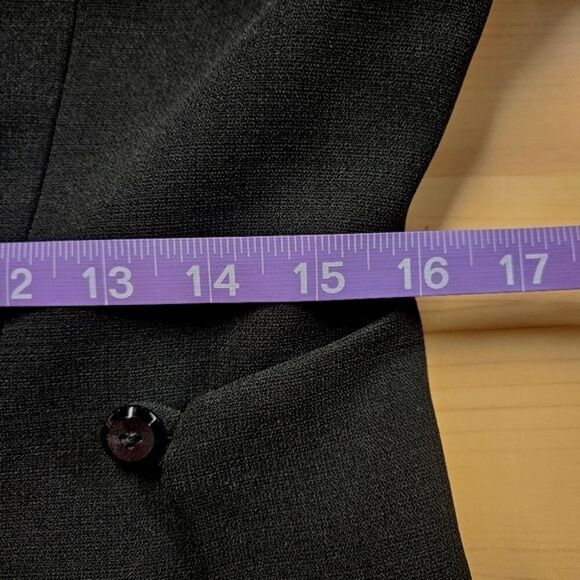 Cache Cyrus Black Cutaway Loop Button Front Tuxedo Look Classic Blazer Jacket - Picture 9 of 14